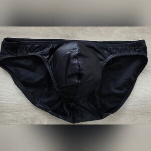 Black Men's Swim Bikini With Cup